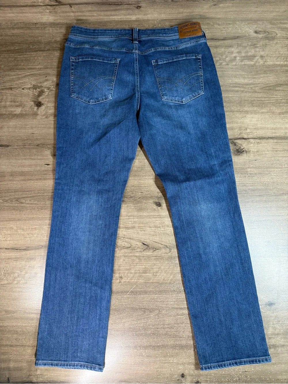 Seven7 Premium Denim Co Men’s Slim Straight Fit Denim Blue Jeans Size 34x32
